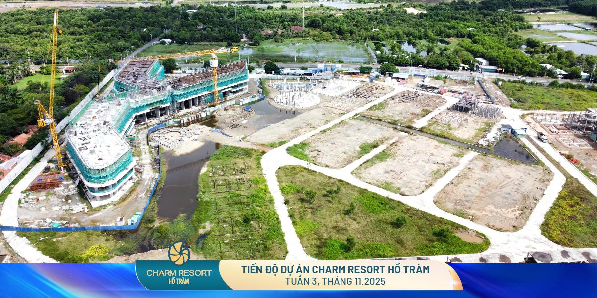 CHARM RESORT HỒ TRÀM TĂNG TỐC TIẾN ĐỘ TRÊN TỪNG HẠNG MỤC