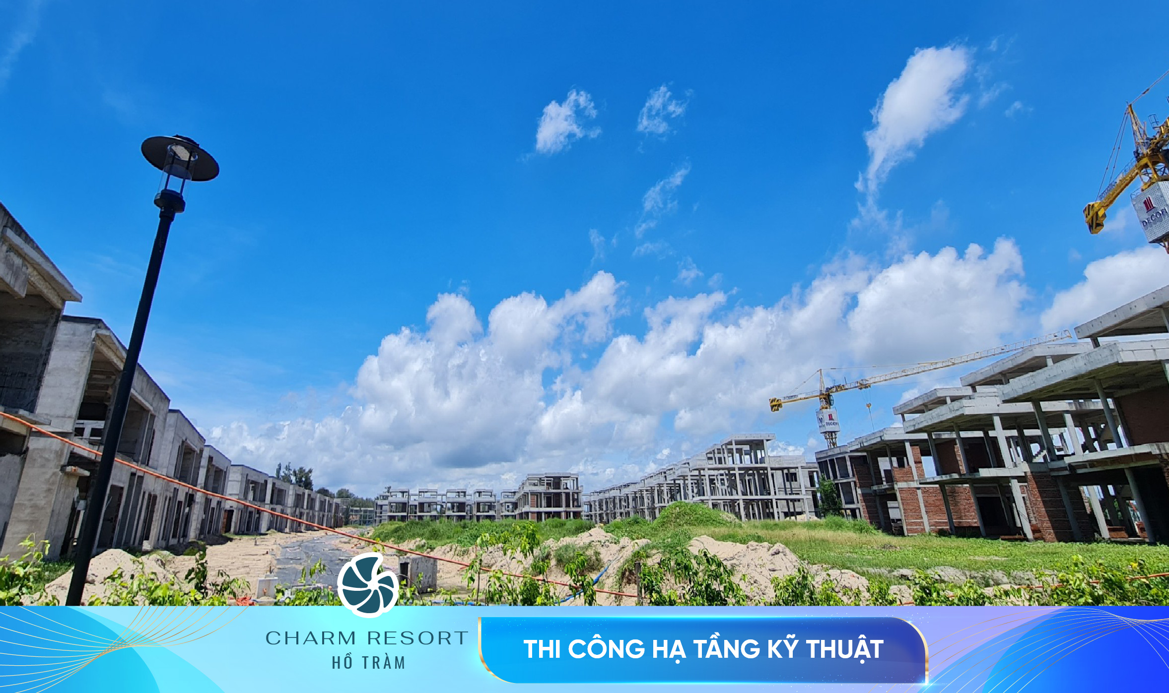 Cập nhật tiến độ Charm Resort Hồ Tràm (tuần 4 tháng 9/2023)