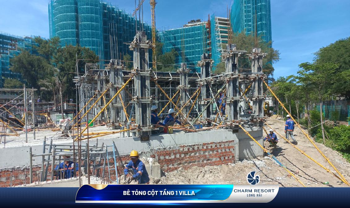 Tiến độ xây dựng Charm Resort Long Hải Tuần 2 Tháng 9/2022