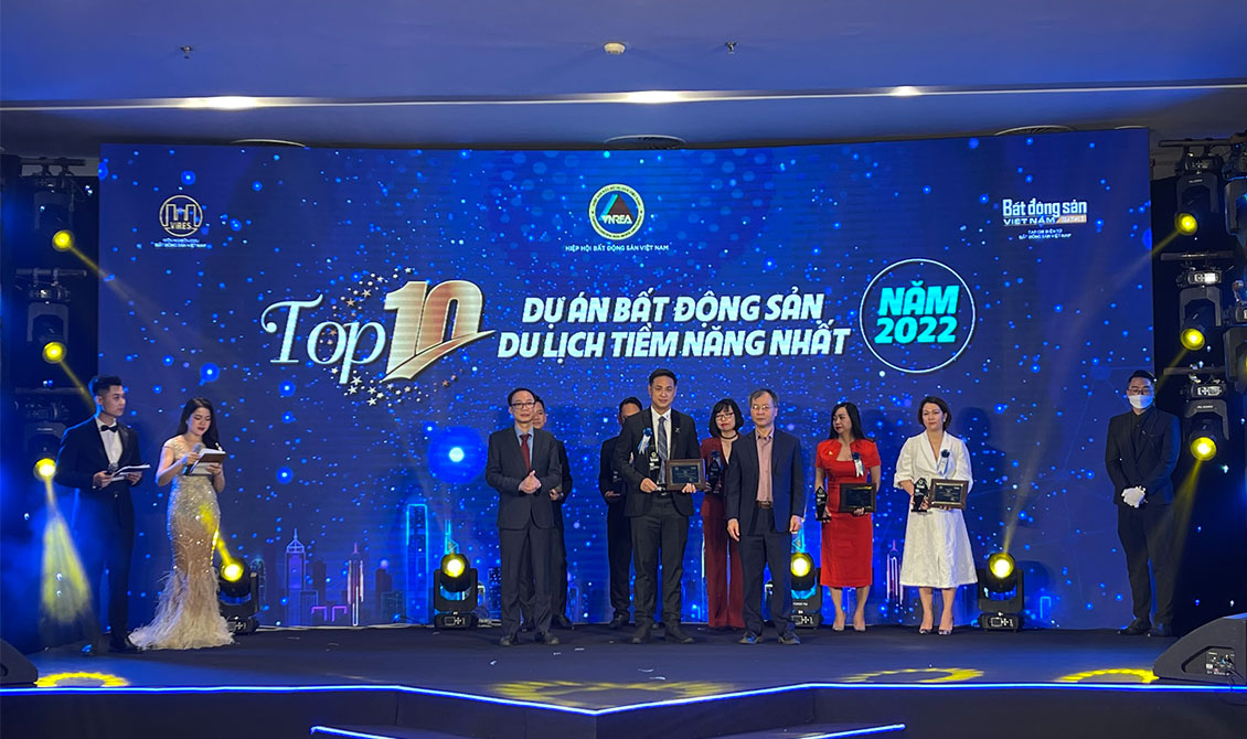 CHARM RESORT HỒ TRÀM ĐƯỢC VINH DANH TOP 10 DỰ ÁN BẤT ĐỘNG SẢN DU LỊCH TIỀM NĂNG NHẤT NĂM 2022